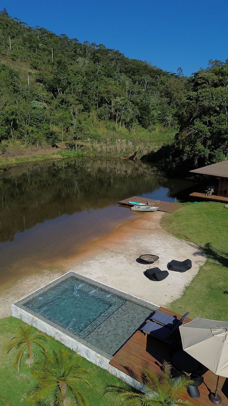 Bangalô Secreto 3 | Lago particular, jacuzzi, sauna e beach