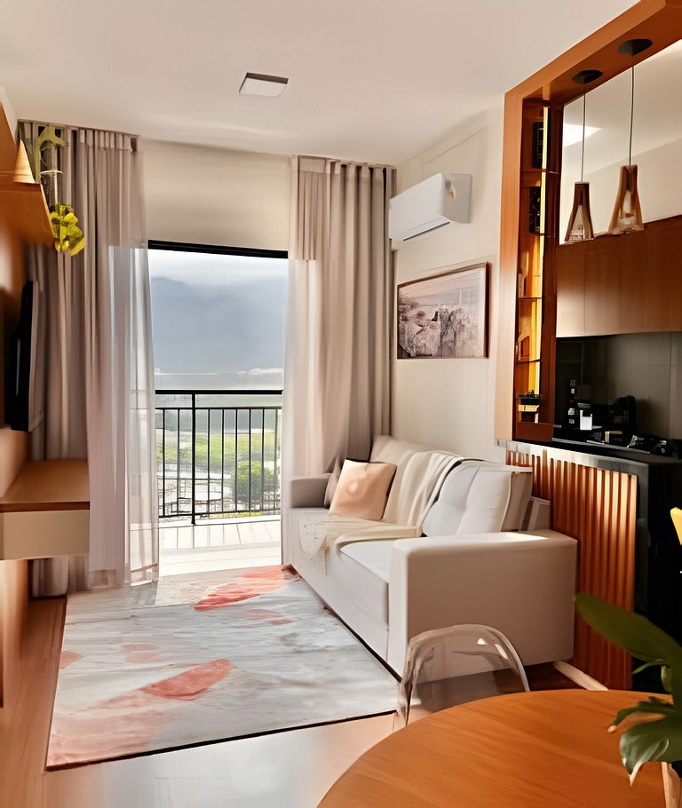 Living Sunset | Apt recém mobiliado | Próximo ao Rio Centro